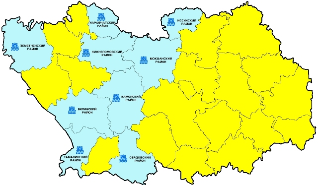 Пенза местоположение. Карта Пензенской области. Границы Пензенской области на карте. Границы районов Пензенской области. Пензенская областькарт.